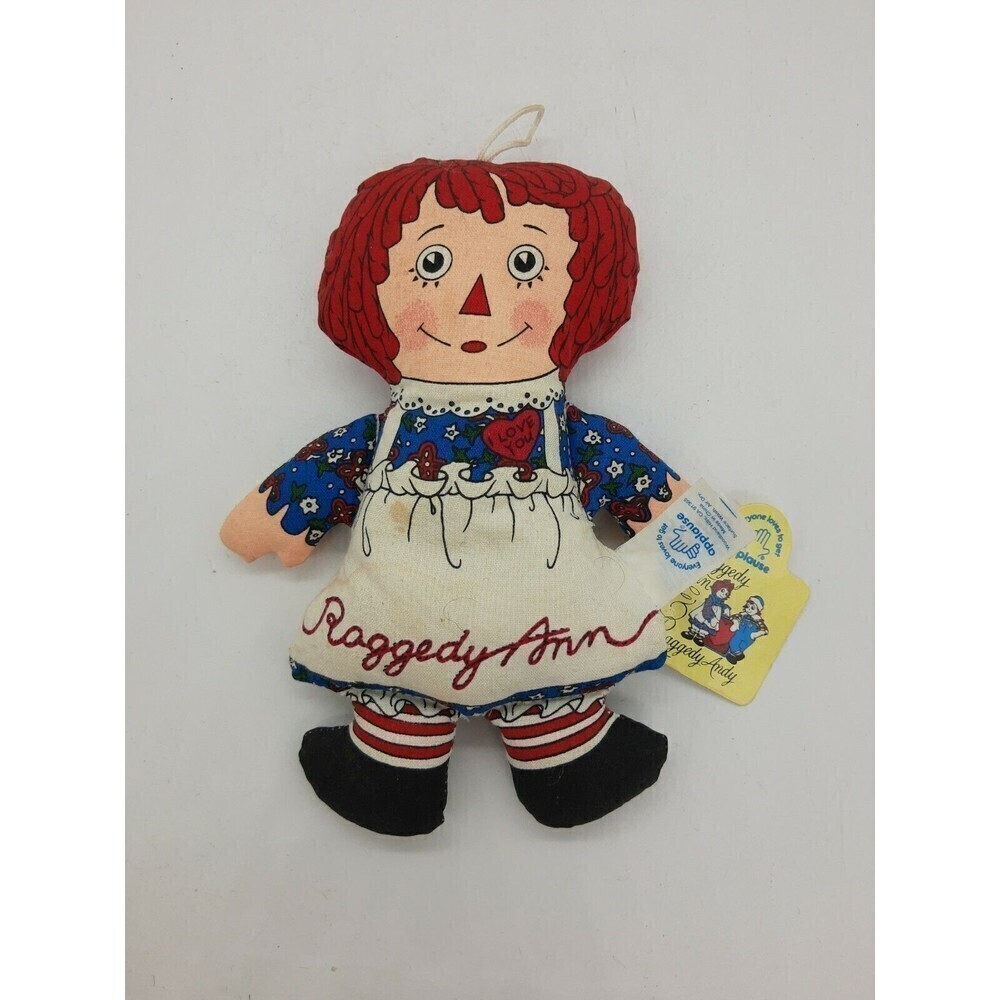 Raggedy Ann Bean Bag Applause Printed 7"  WITH TAGS